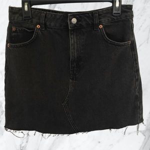 Black Denim Skirt